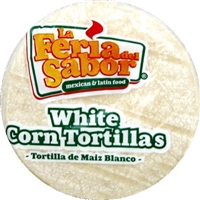 La Feria Sabor White Corn Tortillas Food Product Image