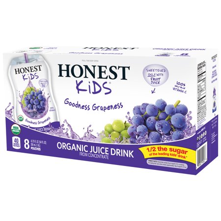 Honest Kids Goodness Grapeness Organic Juice Pouches - 8 CT Product Image