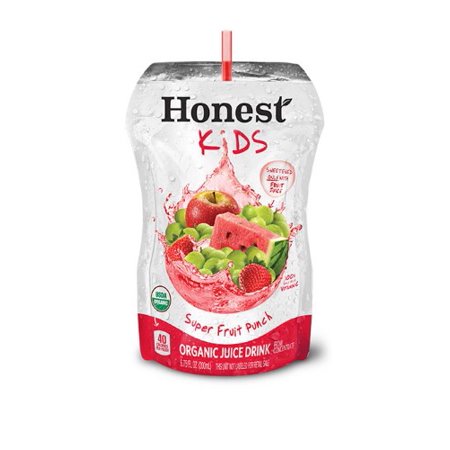 Honest Kids Organic Juice Drink Pouches Super Fruit Punch - 8 CT