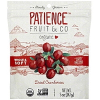 Patience Fruit Dried Cranberries Organic, Gently Sweetened Food Product Image
