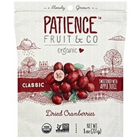 Patience Fruit Dried Cranberries Classic, Sweetened With Apple Juice Food Product Image