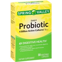 Spring Valley Daily Probiotic Dietary Supplement Vegetable Capsules, 30 ...