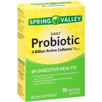 Spring Valley Daily Probiotic Dietary Supplement Vegetable Capsules, 30 count Product Image