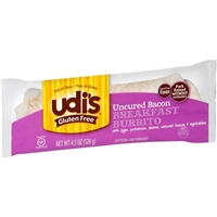 Udis Burrito Breakfast, Uncured Bacon Food Product Image