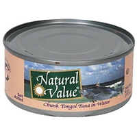 Natural Value Chunk Tongol Tuna In Water Chunk Tongol Tuna In Water Food Product Image