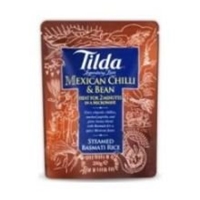 Tilda Basmati Rice Authentic Steamed, Mexican Style Chili & Bean Food Product Image