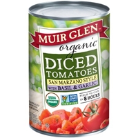 Muir Glen Diced Tomatoes with Basil and Garlic Product Image