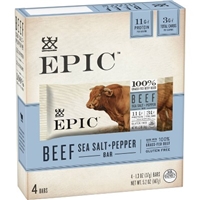 Epic Meat Bars, Sea Salt + Pepper, Venison - 12 pack, 1.5 oz bars