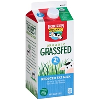 Horizon Organic Organic Grassfed 2% Milkfat Reduced Fat Milk .5 gal. Carton Product Image