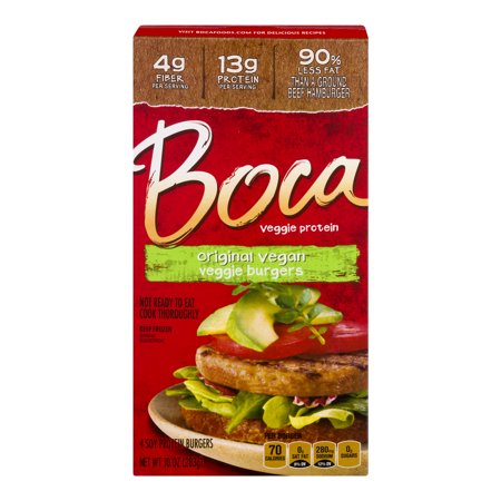 Boca Veggie Protein Burgers Original Vegan Product Image