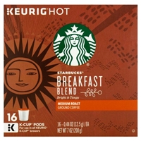 Keurig Starbucks Breakfast Blend Medium Roast Coffee K-Cup pods 16ct Food Product Image