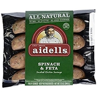 Aidells, Spinach And Feta Chicken Sausage, 12 Oz Product Image