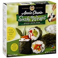 Annie Chun's Sushi Wraps Sticky White Rice Food Product Image
