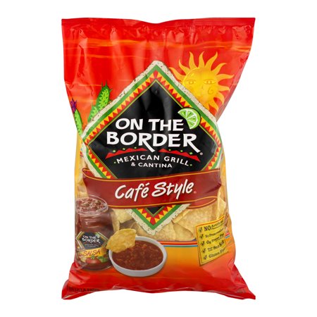 On The Border Cafe Style Tortilla Chips Food Product Image