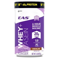 EAS Whey And Casein Portein Powder, Chocolate Food Product Image