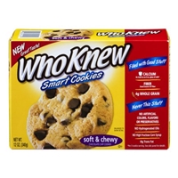 WhoKnew Smart Cookies Soft & Chewy Chocolate Chip Cookies Food Product Image