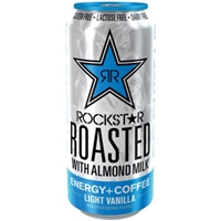 Rockstar Roasted Light Vanilla with Almond Milk Energy + Coffee Drink Food Product Image