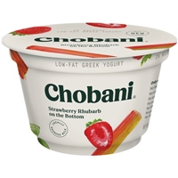 Chobani Strawberry Rhubarb on the Bottom Low-Fat Greek Yogurt 5.3 oz. Cup Product Image