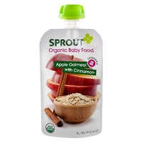 Sprout Intermediate Organic Baby Food, Apple, Cinnamon And Oatmeal, 4.0-Ounce (Pack Of 5) Food Product Image