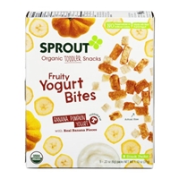 Sprout Organic Toddler Snacks Yogurt Bites Banana Pumpkin Yogurt Food Product Image