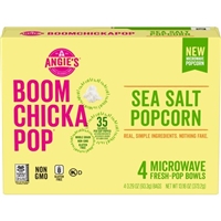 Angie's BoomChickaPop Sea Salt Microwave Popcorn, (4) 3.29 Fresh-Pop Bowls Product Image