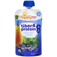 HappyTot Fiber & Protein Organic Pears, Blueberries & Spinach 4 Food Product Image