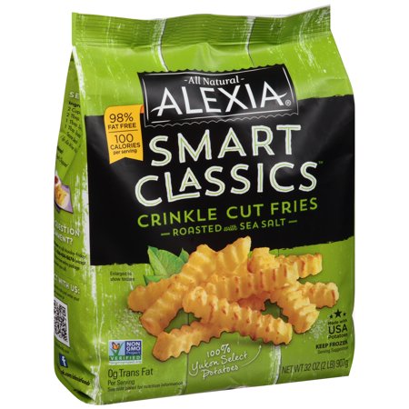 Alexia Smart Classics Crinkle Cut Fries Roasted with Sea Salt Allergy ...