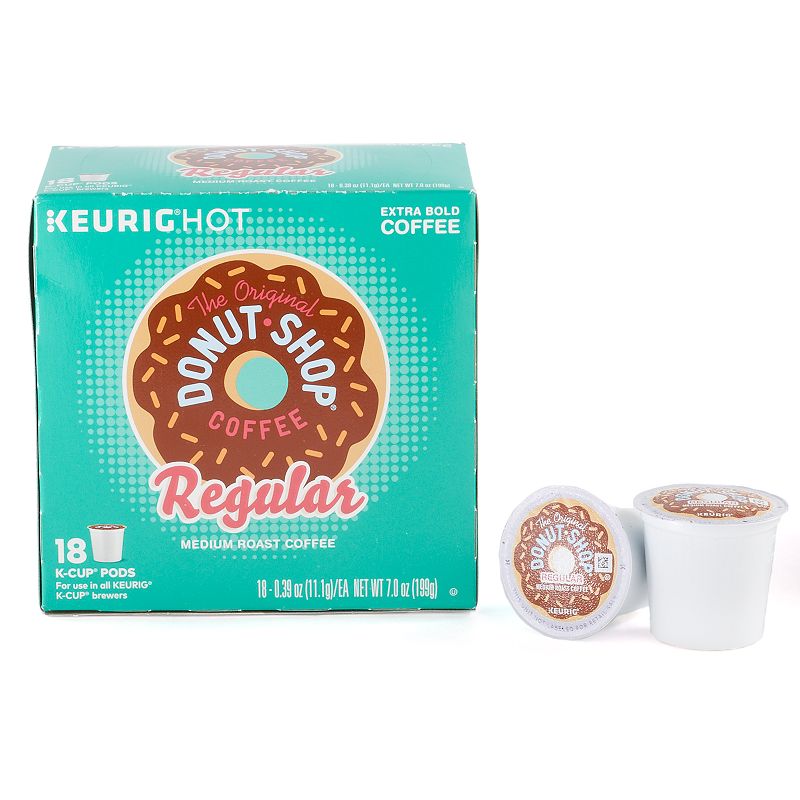 Keurig People Donut Shop Medium Roast Extra Bold Coffee K-Cups - 18 count, 0.39 oz each