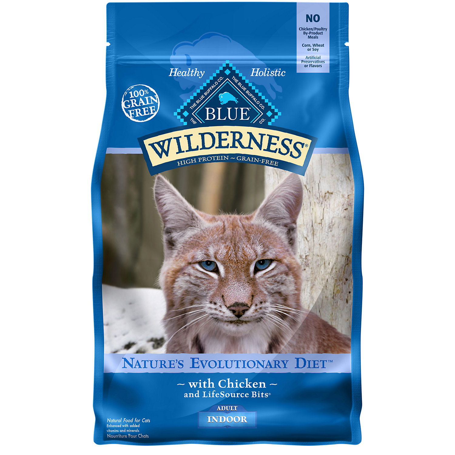 Blue Buffalo Wilderness 100% Grain-Free Chicken Adult Indoor Dry Cat Food - 2lb Food Product Image