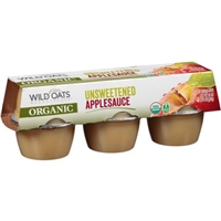 Wild Oats Marketplace Organic Unsweetened Applesauce, 6 count, 4 oz Food Product Image