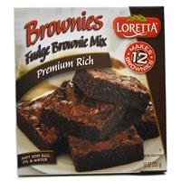 Loretta Loretta, Brownies, Fudge Brownie Mix Food Product Image
