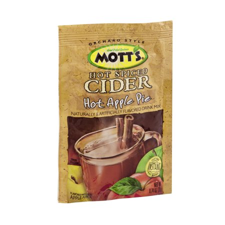 Mott's Hot Spiced Cider Hot Apple Pie Flavored Drink Mix Food Product Image