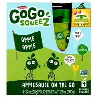 GoGo Squeez Applesauce On The Go Apple Apple - 4 CT Product Image