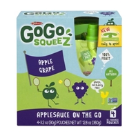 GoGo Squeez Applesauce On The Go Apple Grape - 4 CT